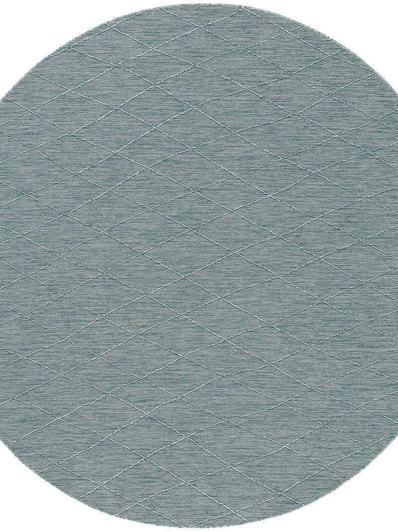 Washable Solutions WSL01 Aqua 8' x Round Rug