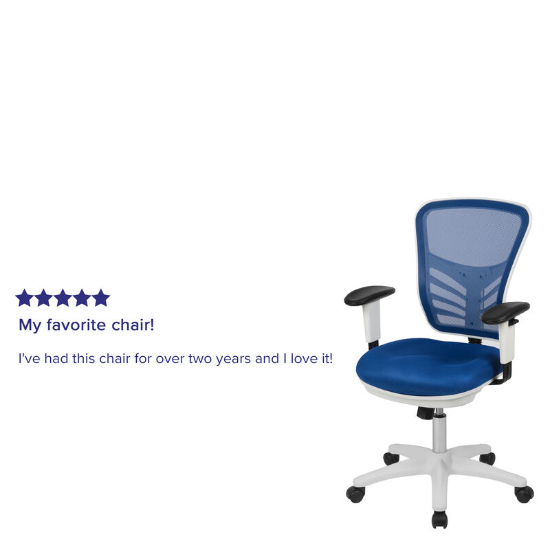 Nicholas Mid-Back Dark Gray Mesh Multifunction Executive Swivel Ergonomic Office Chair with Adjustable Arms image number 2