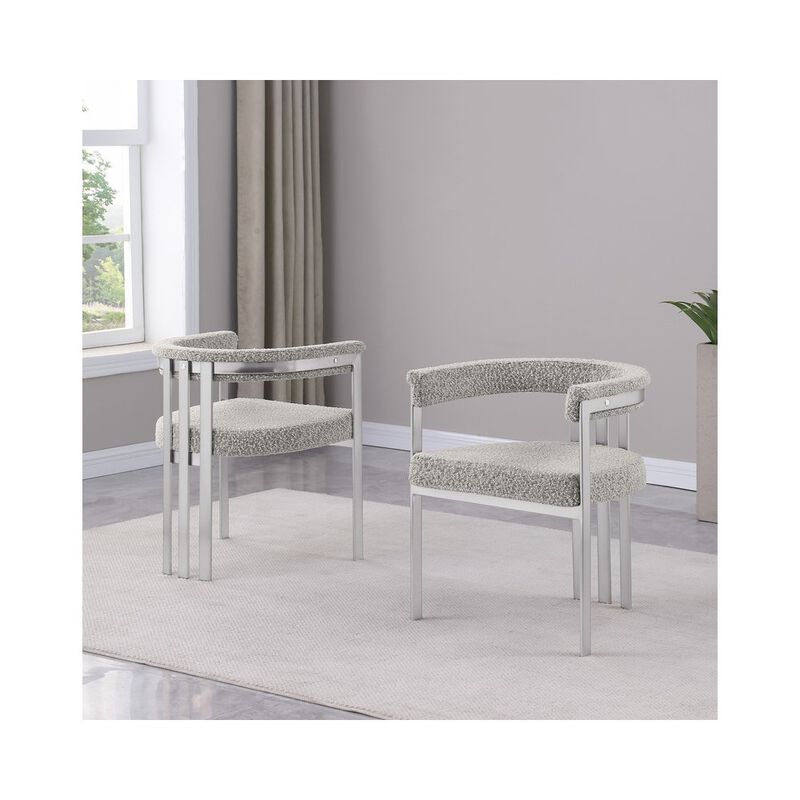 Glam gatsby Rich gray side chairs - Set of 2
