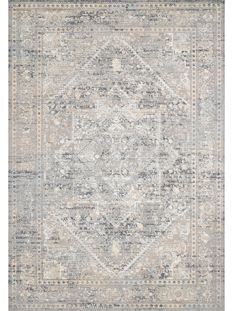 Lucia LUC01 Grey/Sunset 4' x 5'7" Rug image number 1