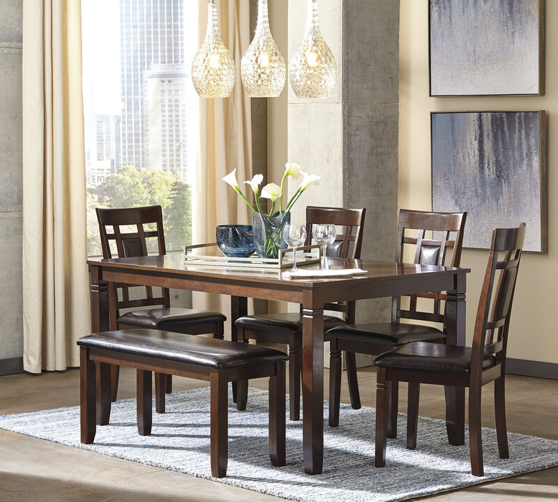 Bennox Dining Table and Chairs with Bench (Set of 6) image number 3