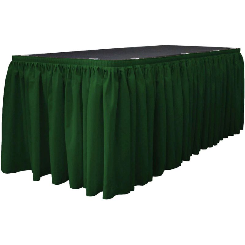 Event Table Skirt Polyester Poplin 21ft Length 29in Height with 15 Clips image number 0