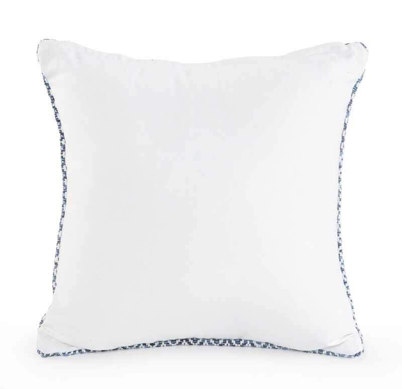 HomeRoots Set of Two Blue Chevron Cotton Throw Pillows image number 3