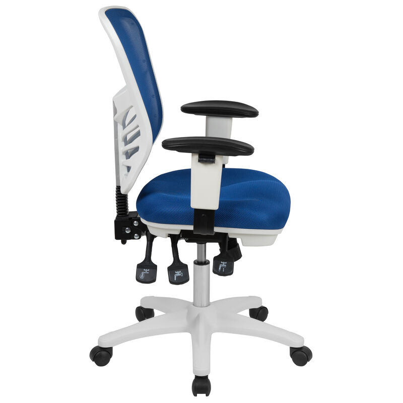 Nicholas Mid-Back Dark Gray Mesh Multifunction Executive Swivel Ergonomic Office Chair with Adjustable Arms image number 7