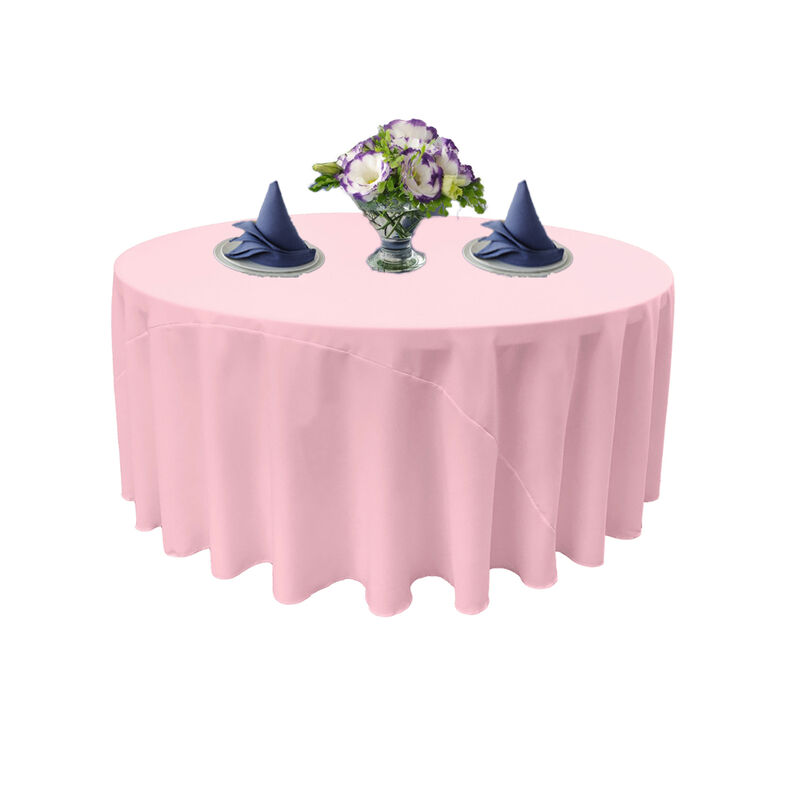 Round Polyester Poplin Tablecloth for Weddings, Parties and Banquet Tables image number 1