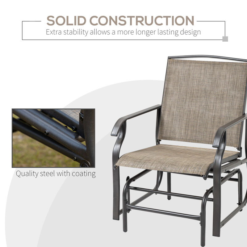 Hivvago 2 Piece Patio Rocking Chair Glider Set with Breathable Mesh image number 5