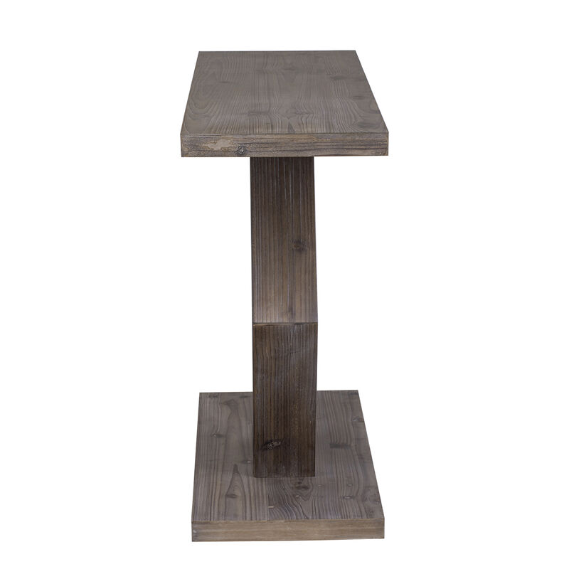 Merax Modern Entryway Table with Hollow Hexagon Leg Structure