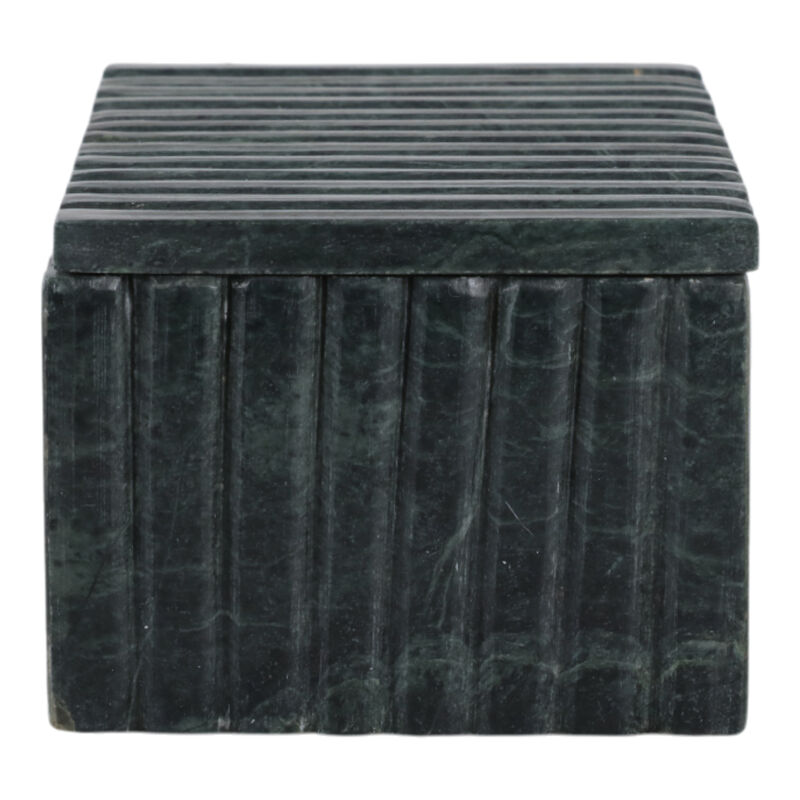 7x4" Marble Ridged Box, Green image number 3