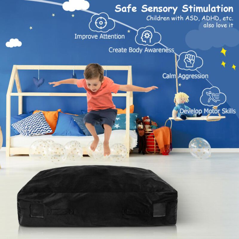 Hivvago Crash Pad Sensory Mat with Foam Blocks and Washable Cover