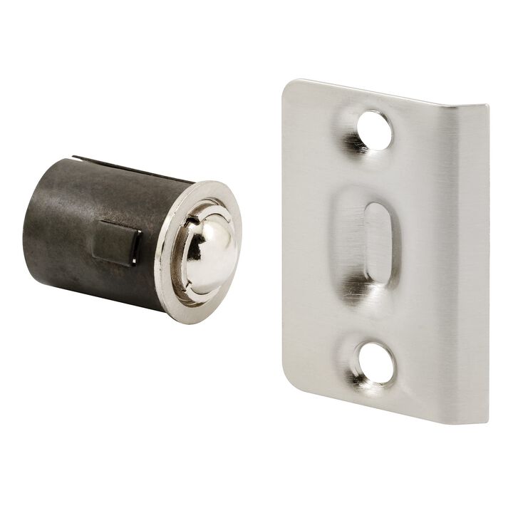 Prime-Line N 7334 Satin Nickel Drive-In Ball Catch with Strike (Single Pack)