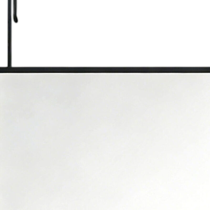 HomeRoots 47" Black Aluminum Over the Door Framed Accent Mirror image number 2