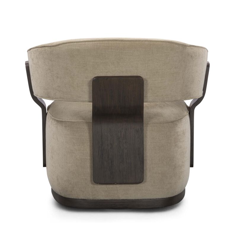 TOV Furniture Madison Linen Chenille Swivel Accent Chair in Stone image number 3