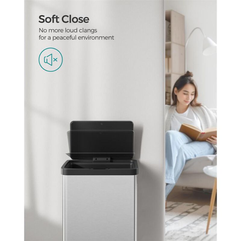 Motion Sensor 18-Gallon Trash Can for Hands-Free and Efficient Waste Management