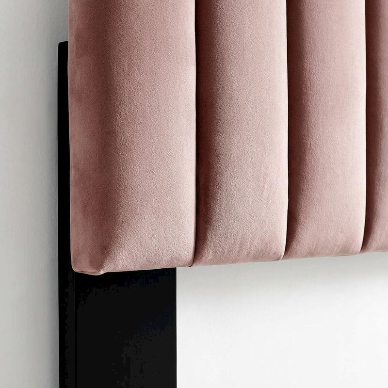 Pink Performance Velvet Headboard with Plush Upholstery and Elegant Design image number 5