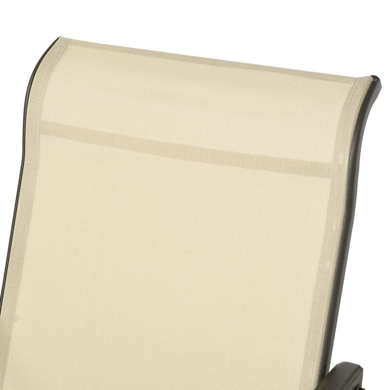 Hivvago 3-Piece Patio Gliders with Glass Top Table image number 6
