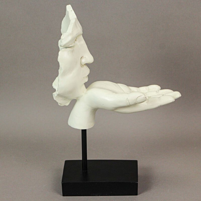 Vitruvian Collection `Blowing A Kiss` Sculpture Tealight Candle Holder Statue image number 1