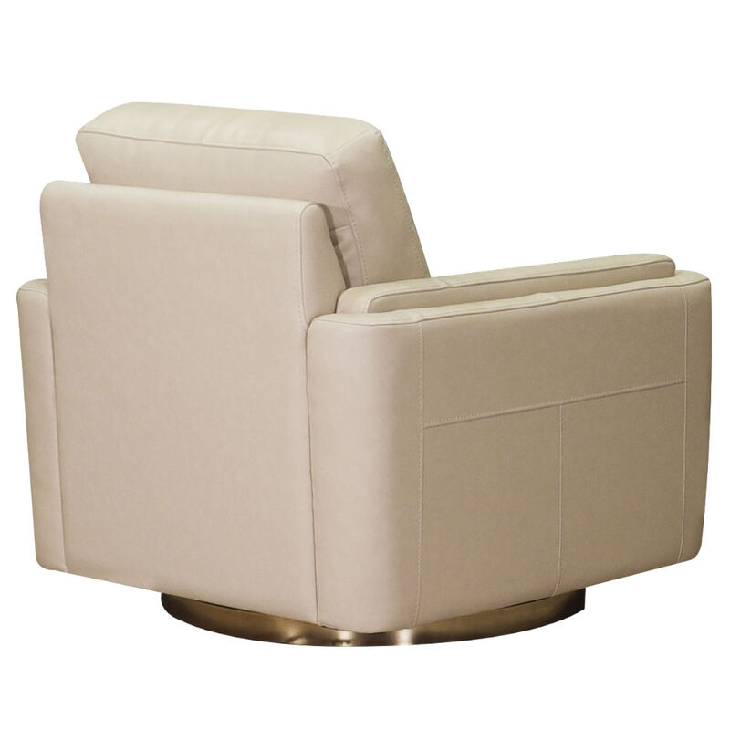 Elm Swivel Leather Chair