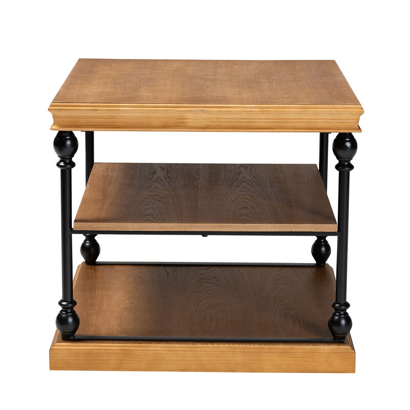 Baxton Studio Sebastian Traditional 3 Tier End Table