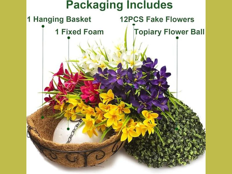 12 Bundle Artificial Hanging Flowers UV Resistant Outdoor Garden Porch Decor image number 2