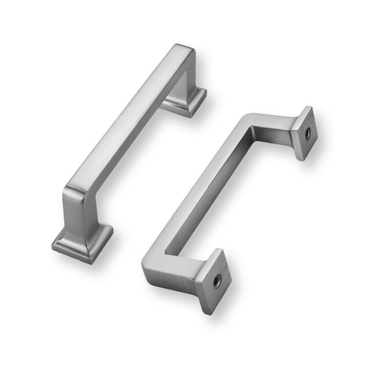 khtumeware 10 Pack Brushed Nickel Cabinet Pulls, 3 Inch(76mm) Hole Centers Solid Satin Nickel Cabinet Handles Kitchen Hardware S