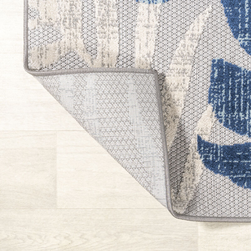 Monstera Tropical Leaf High-Low Indoor/Outdoor Area Rug