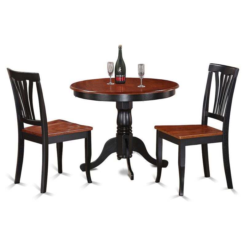 East West Furniture 3  PC  Kitchen  nook  Dining  set-small  Kitchen  Table  and  2  Kitchen  Chairs