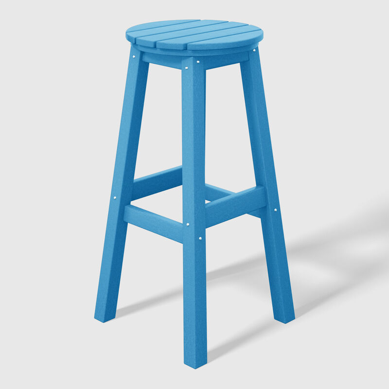 WestinTrends 29" HDPE Outdoor Patio Round Bar Stool image number 2