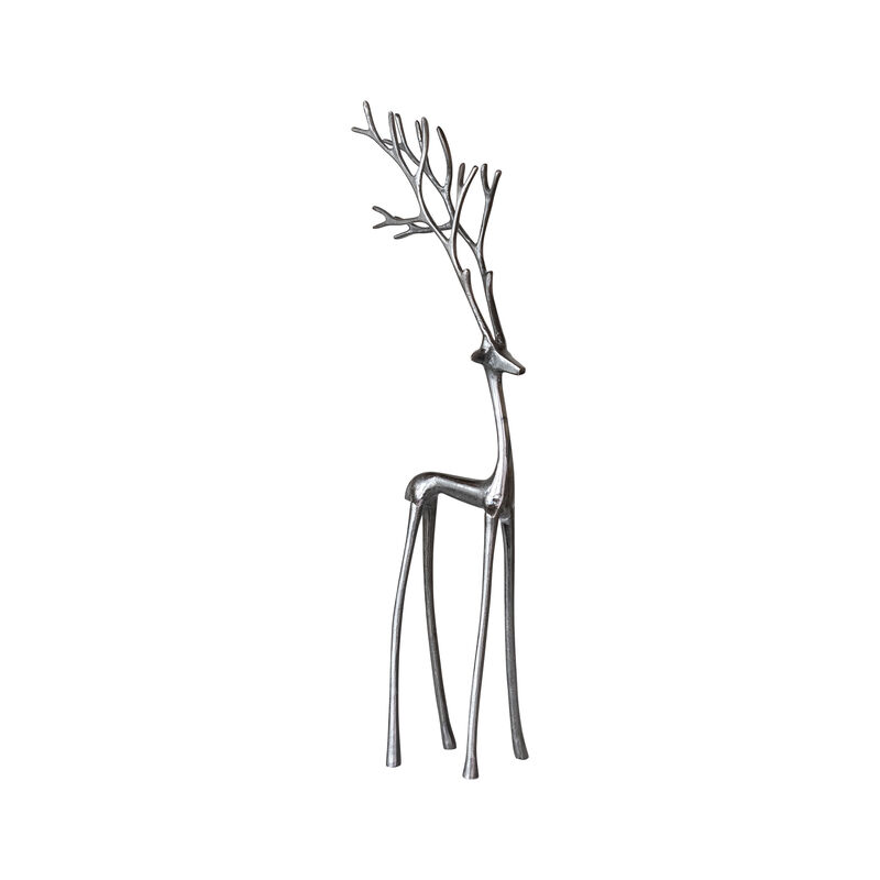 Tall Cast Aluminum Reindeer, gunmetal finish image number 0