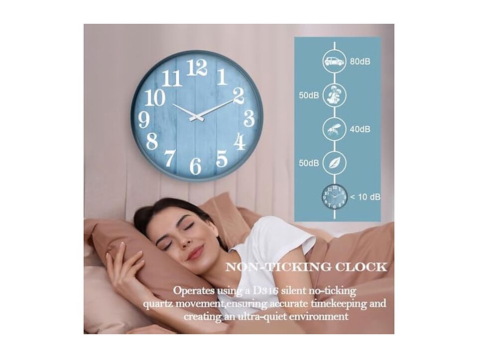 Swimming Pools Gardens Warehouses Wall Clock Outdoor Waterproof Battery Operated