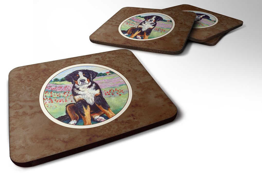 Caroline's Treasures 7011FC Bernese Mountain Dog Foam Coasters (Set of 4), 3.5, Multicolor