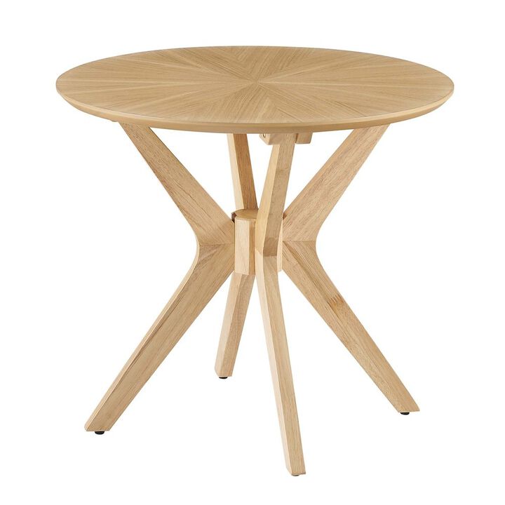 Crossroads 24&rdquo; Round Wood Side Table