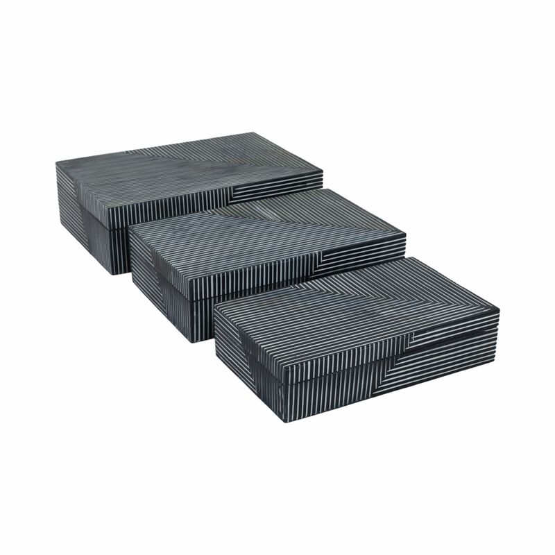 S/3 Pinstripe Boxes, Navy image number 0