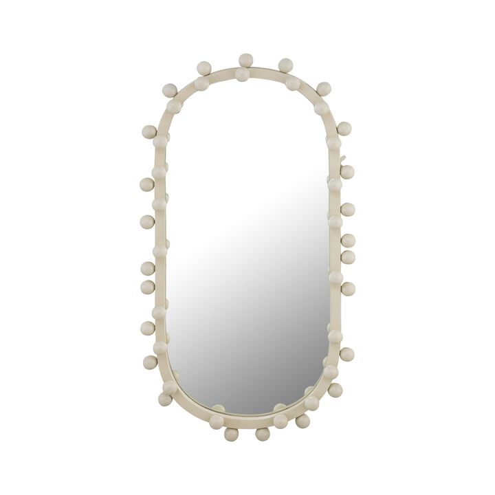 Casafoyer Bubbles Ivory Oval Wall Mirror
