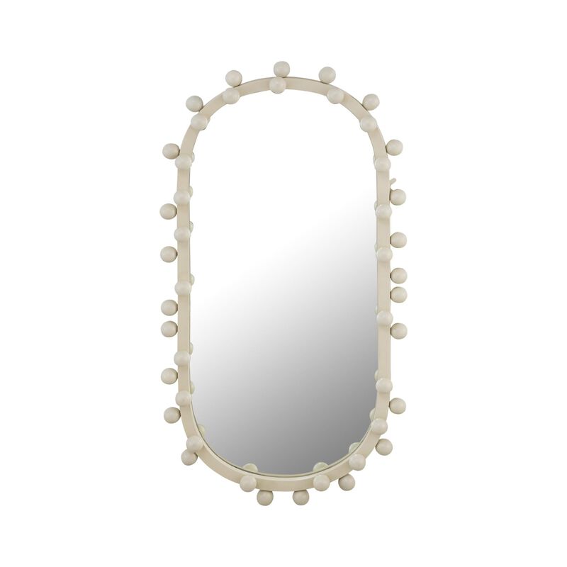 Casafoyer Bubbles Ivory Oval Wall Mirror image number 0
