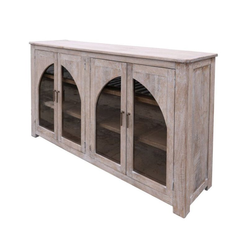 Crafter and Weavers Acropolis Solid Wood 4-Door Multi-Purpose Console - 70