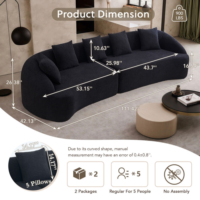 Stowag Curved Boneless Sofa image number 9