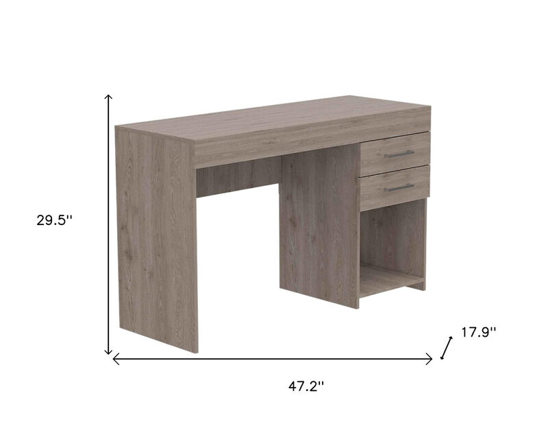 Modern Computer Desk Featuring Two Storage Drawers for Workspace