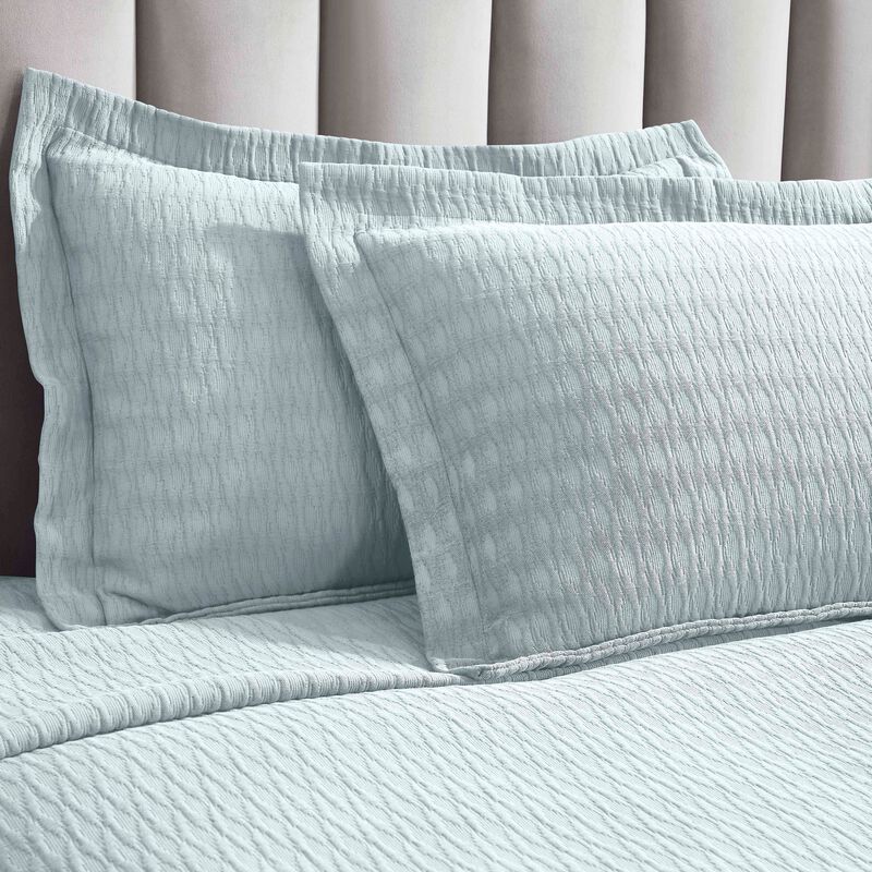 Lightweight Cotton Matelasse Bedspread Set with Diamond Pattern image number 2
