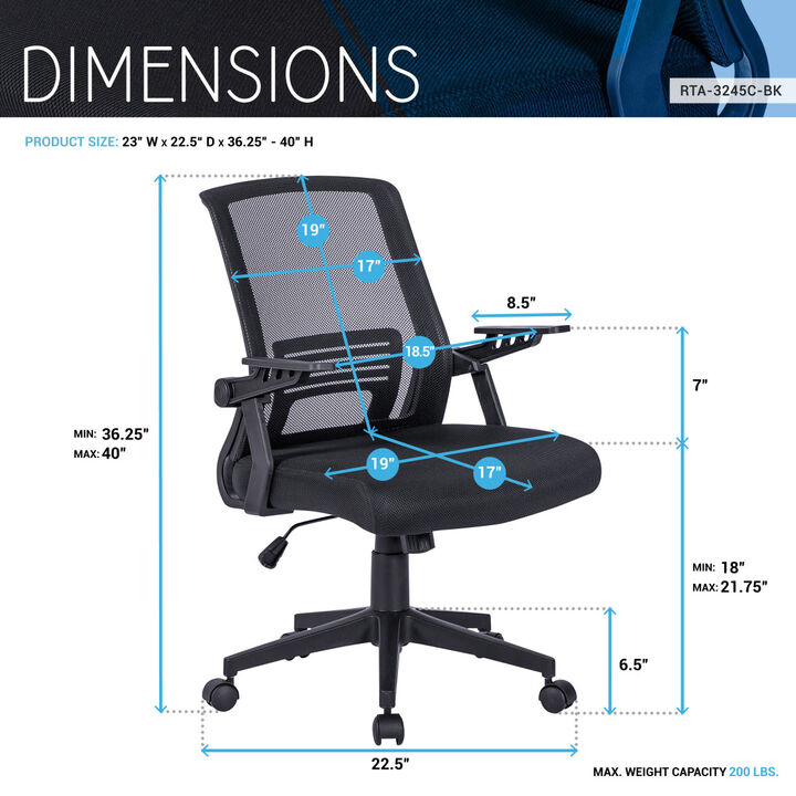Ergonomic Office Mesh Chair, Black
