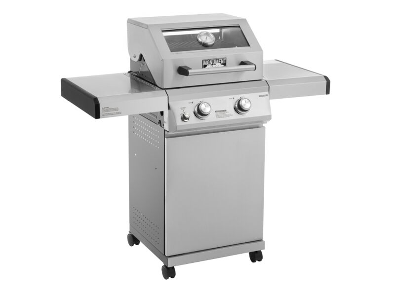 Monument Grills Mesa Series | 2 Burner Stainless Steel Propane Gas Grill With Clearview Lid