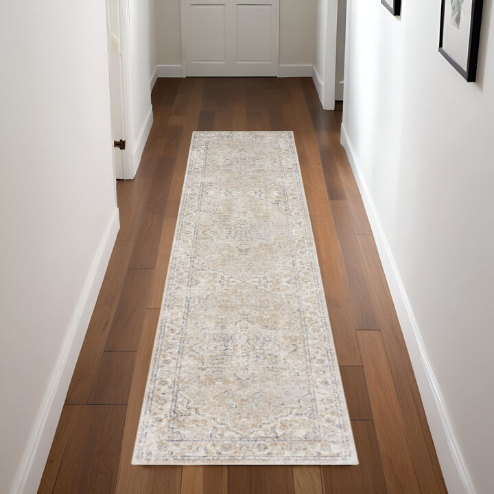 HomeRoots Oriental Washable Runner Rug
