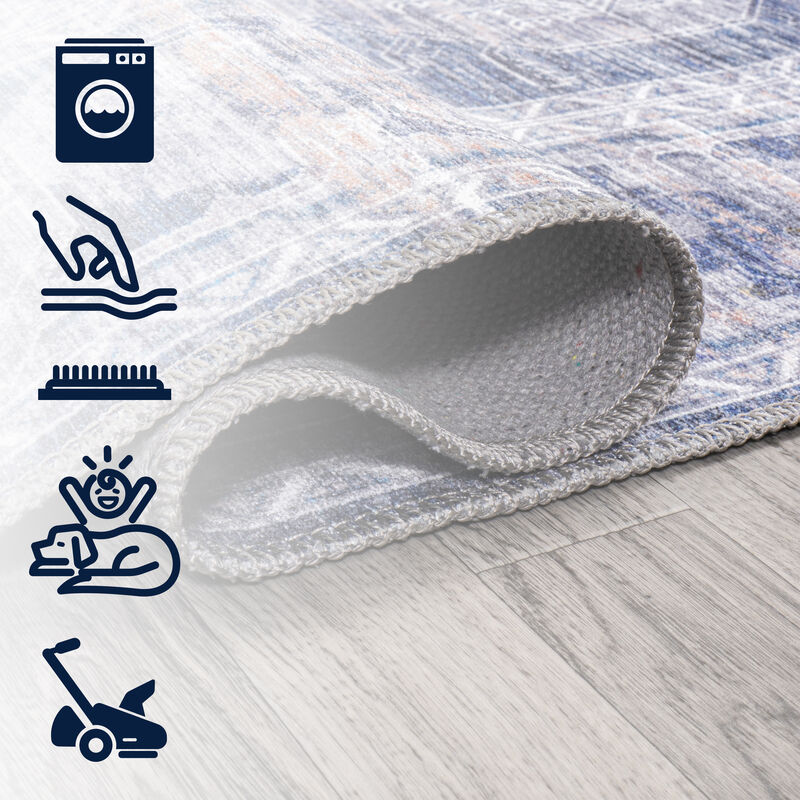 Alanya Ornate Medallion Machine-Washable Area Rug