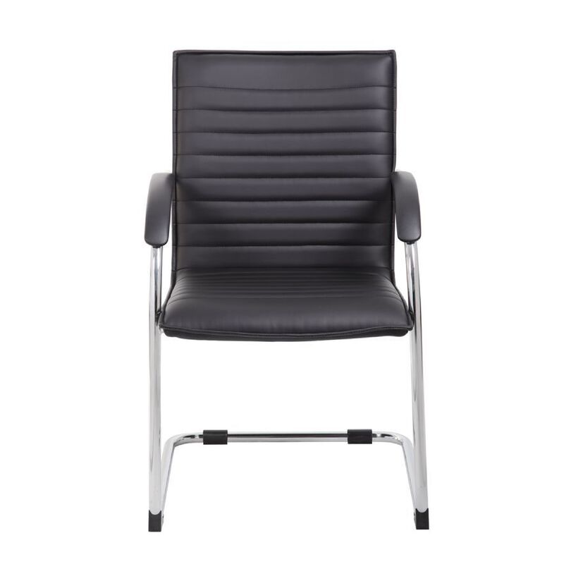 Neni Office Chair Set of 2, Foam Fill Vinyl, Chrome Cantilever image number 2