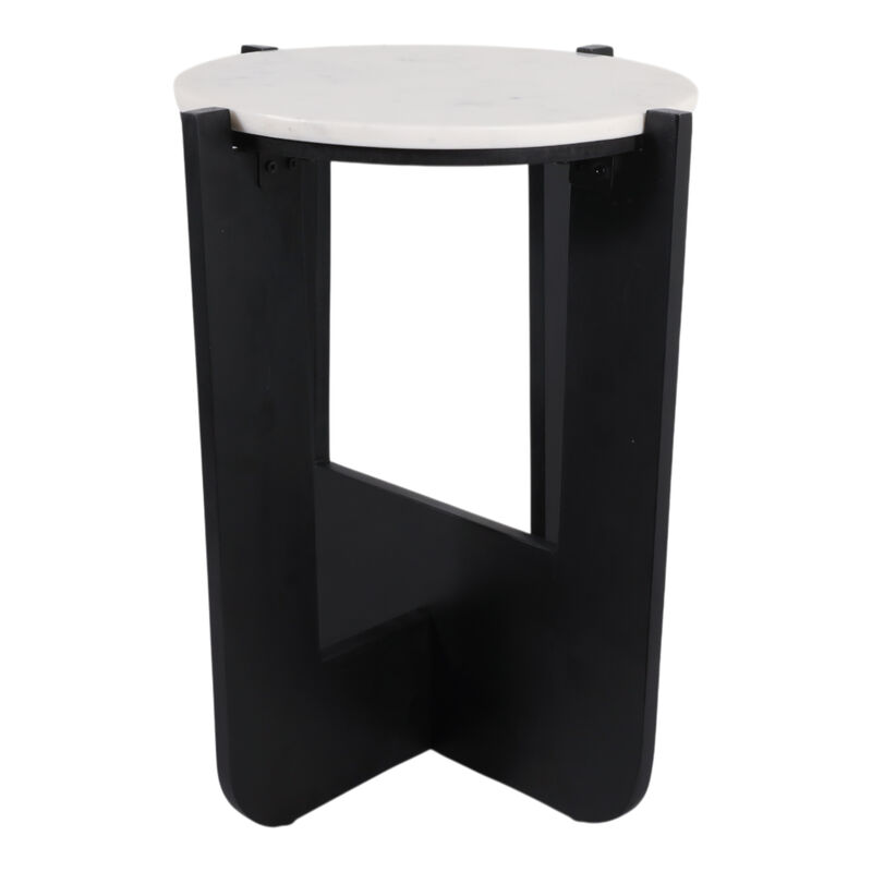 Criss-Cross Marble Top Accent Table image number 2