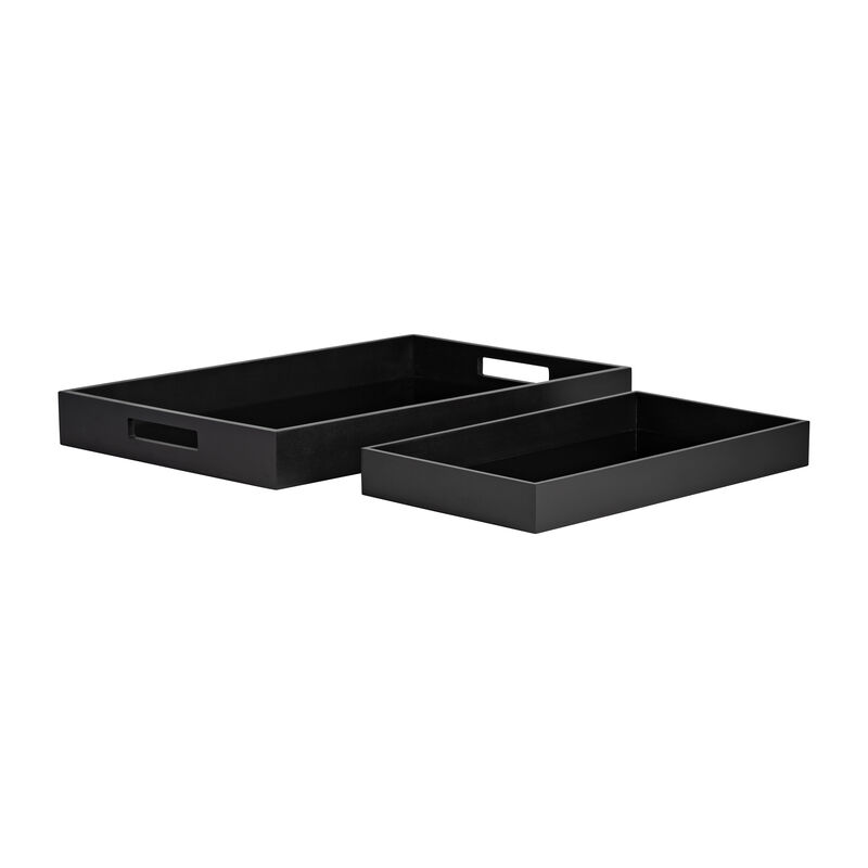 Bayburn S/2 Rect. Trays Black image number 0
