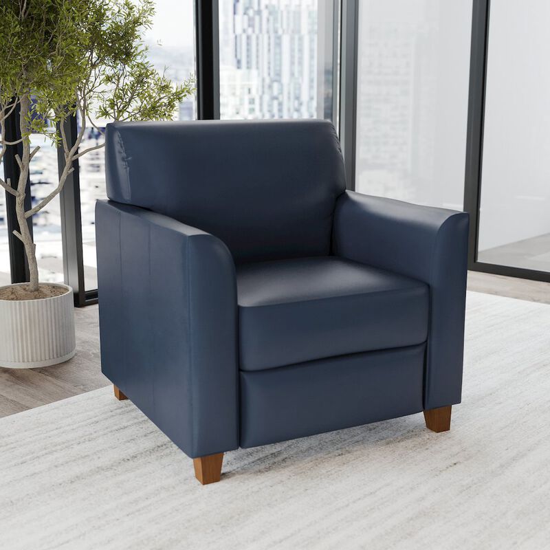 Flash Furniture HERCULES Diplomat Series Navy LeatherSoft Chair image number 6