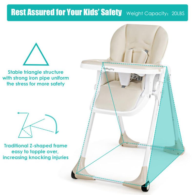 Hivvago 3-In-1 Convertible Baby High Chair for Toddlers