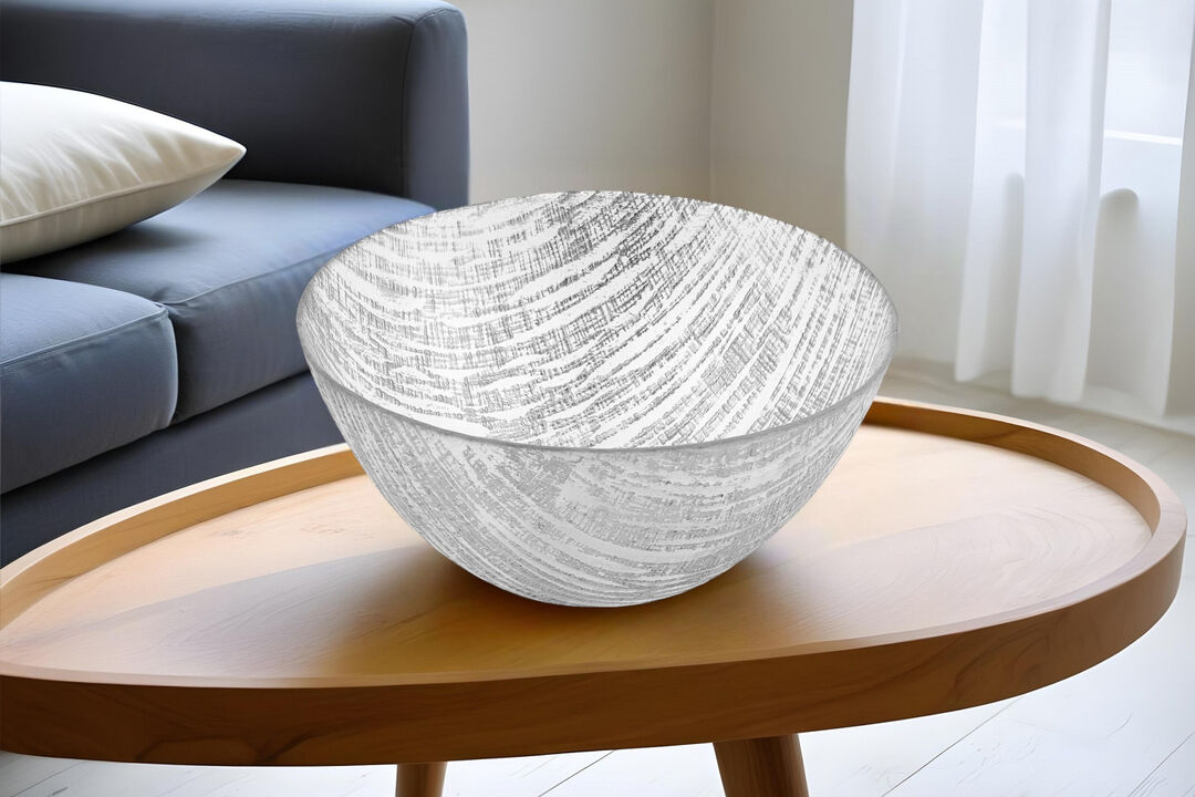 Handcrafted Glass Round Decorative Bowl &ndash; Elegant Serveware for Home