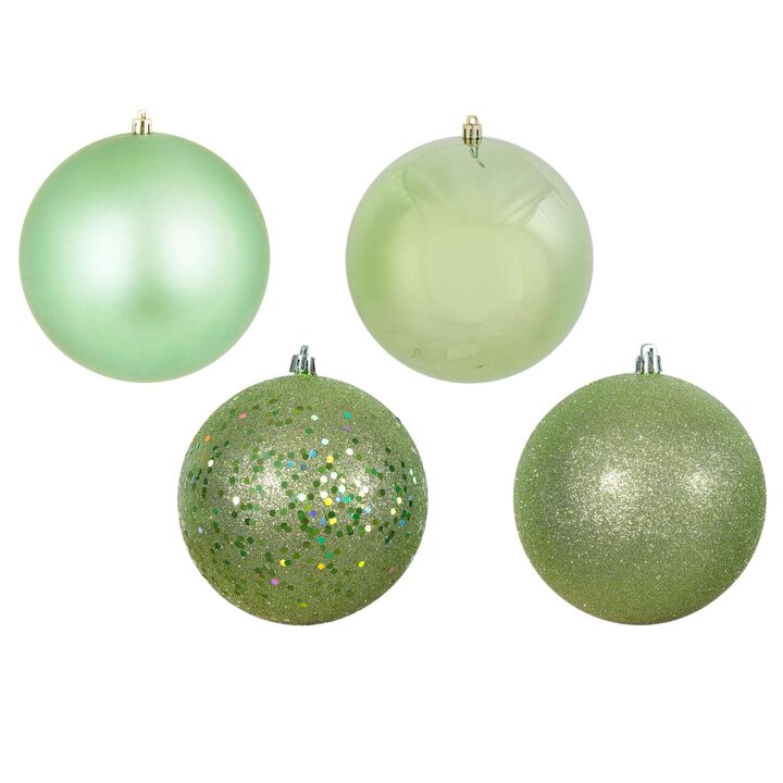 Vickerman 2.75" Celadon 4-Finish Ball Ornament Assortment, 20 per Box
