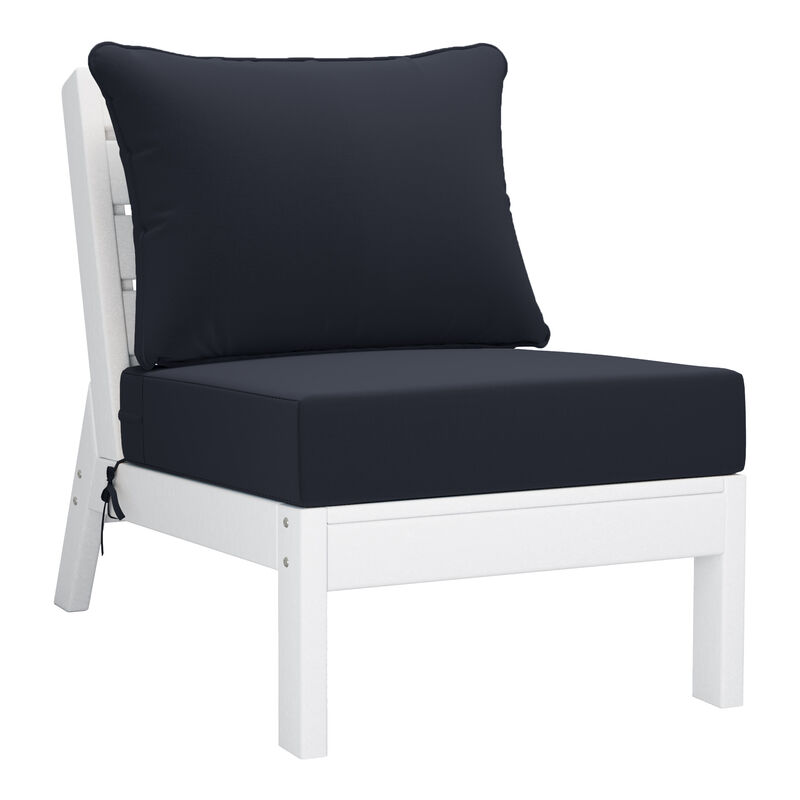 WestinTrends Outdoor Patio HDPE Sectional Sofa with Patio Cushions